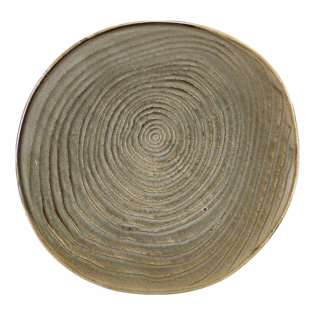 Bord plat coupe organic 21.0cm Terra Smoke Grey Genware