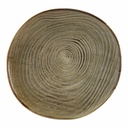 Bord plat coupe organic 25.0cm Terra Smoke Grey Genware