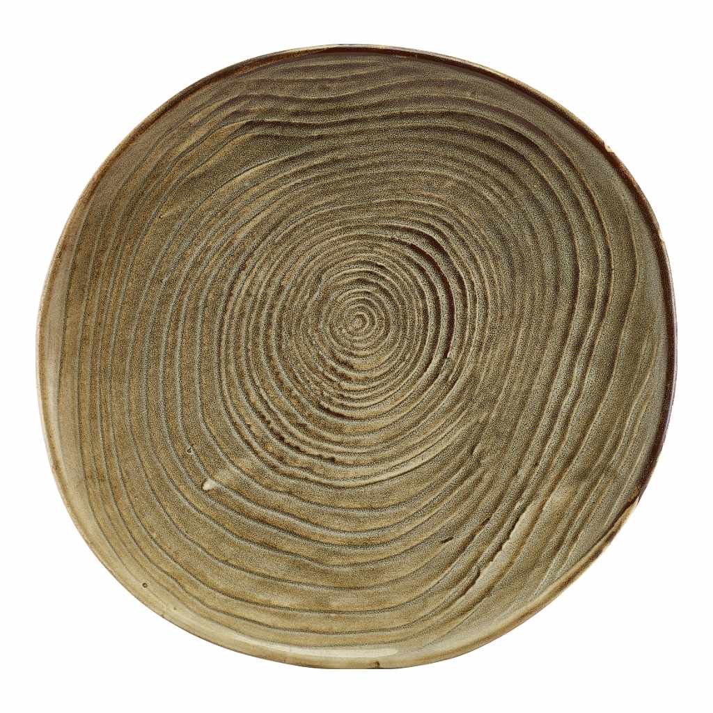 Bord plat coupe organic 28.5cm Terra Smoke Grey Genware