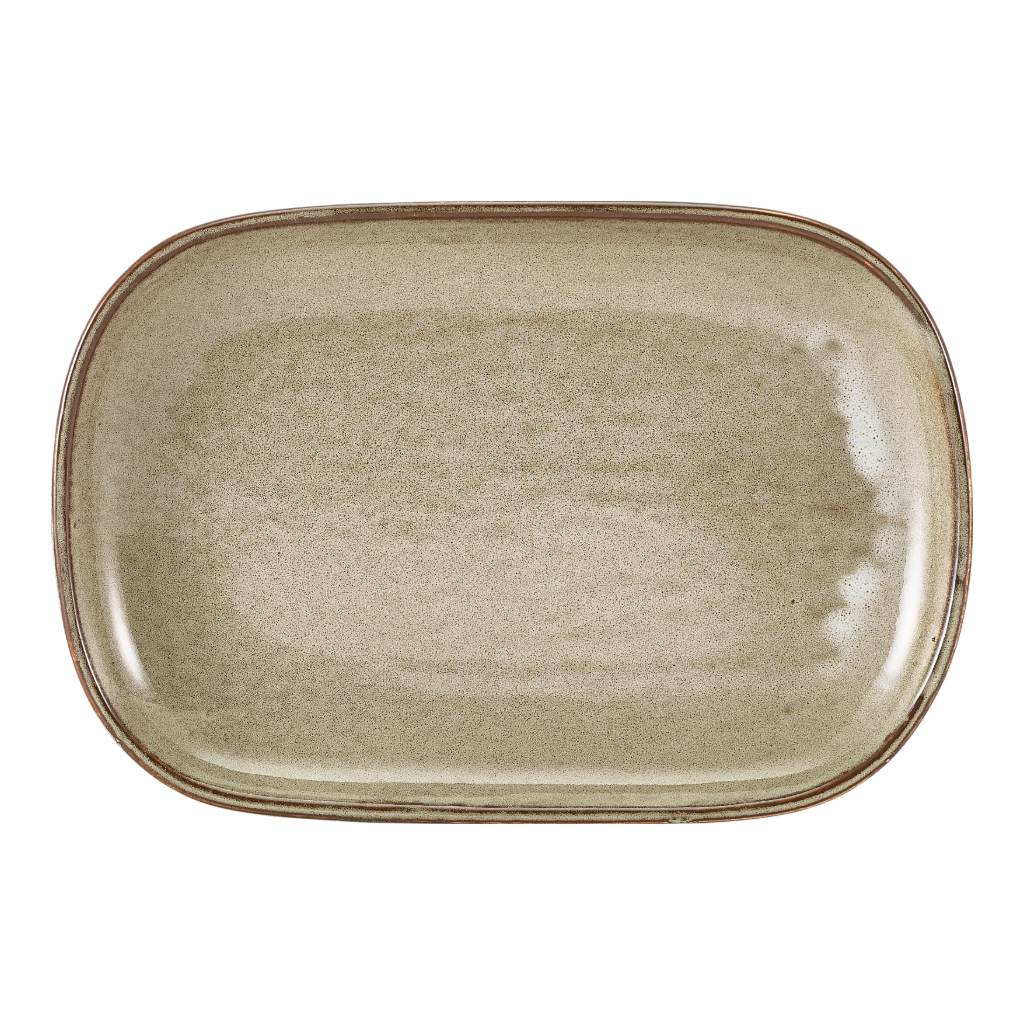 Schaal rechthoek 24.0x16.5cm Terra Smoke Grey Genware