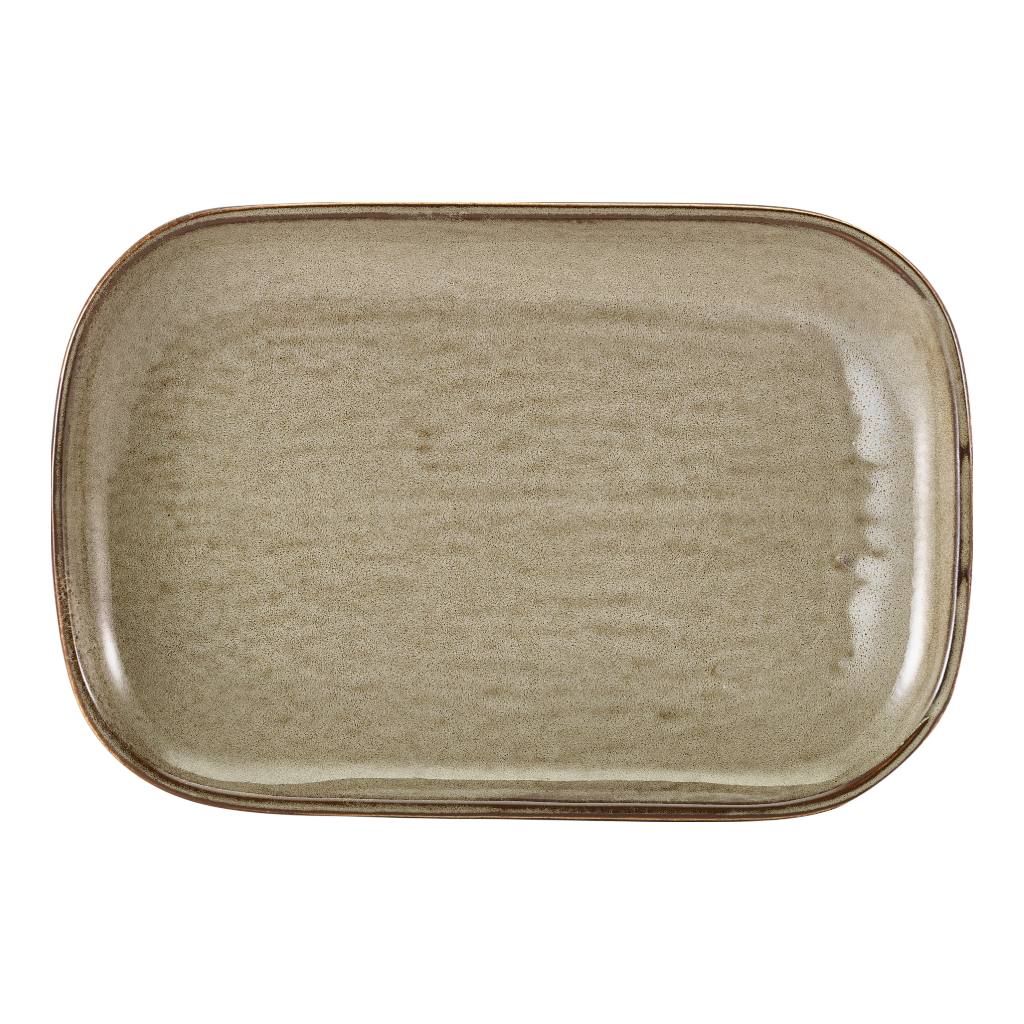 Schaal rechthoek 29.0x19.5cm Terra Smoke Grey Genware