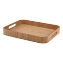 Dienblad met handvat 35.5x28.0cm houtfineer licht hout Genware