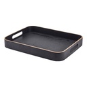 Dienblad met handvat 35.5x28.0cm houtfineer zwart Genware