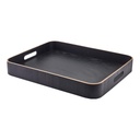 Dienblad met handvat 45.5x36.0cm houtfineer zwart Genware