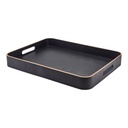 Dienblad met handvat 50.0x38.0cm houtfineer zwart Genware