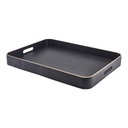Dienblad met handvat 55.0x40.0cm houtfineer zwart Genware
