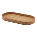 Dienblad ovaal 23.0x11.0cm houtfineer licht hout Genware