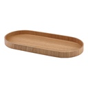 Dienblad ovaal 35.0x16.5cm houtfineer licht hout Genware