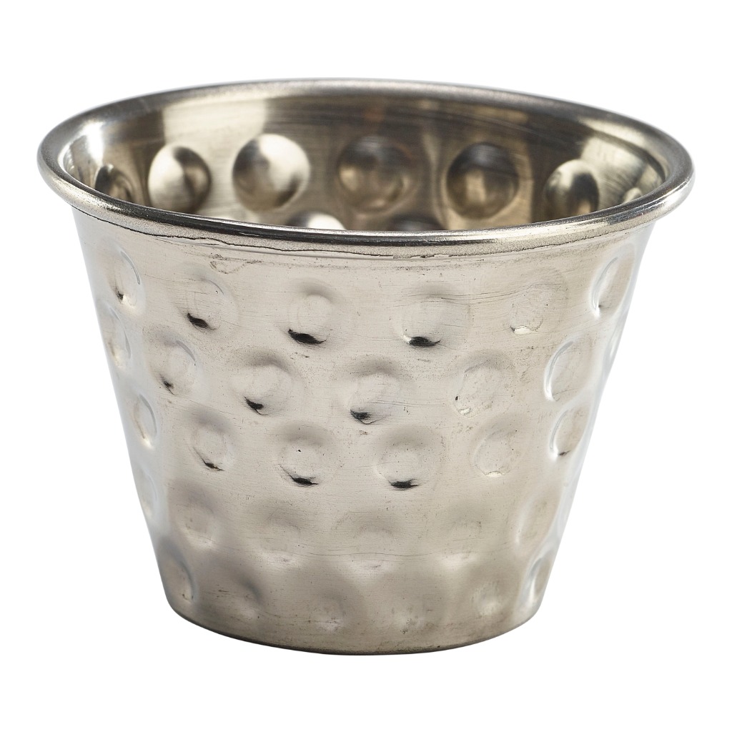 Dipper/tipje 6.0cm 7.0cl RVS gehamerd Genware