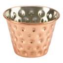 Dipper/tipje 6.0cm 7.0cl RVS koper gehamerd Genware