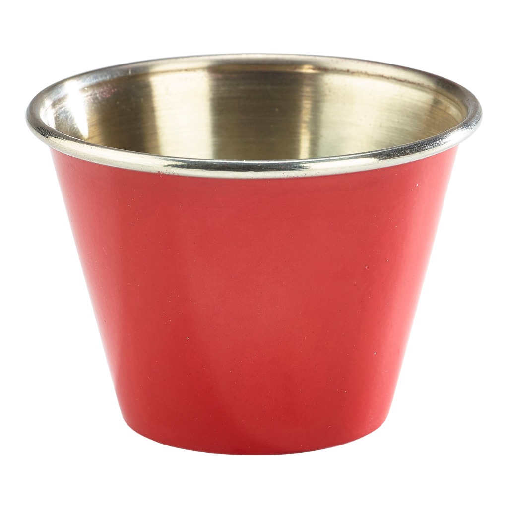 Dipper/tipje 6.0cm 7.0cl RVS rood Genware