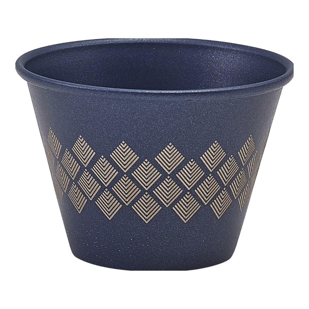 Dipper/tipje 6.0cm 7.1cl RVS metallic blauw diamant Genware