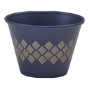 Dipper/tipje 6.0cm 7.1cl RVS metallic blauw diamant Genware