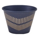 Dipper/tipje 6.0cm 7.1cl RVS metallic blauw lijnen Genware