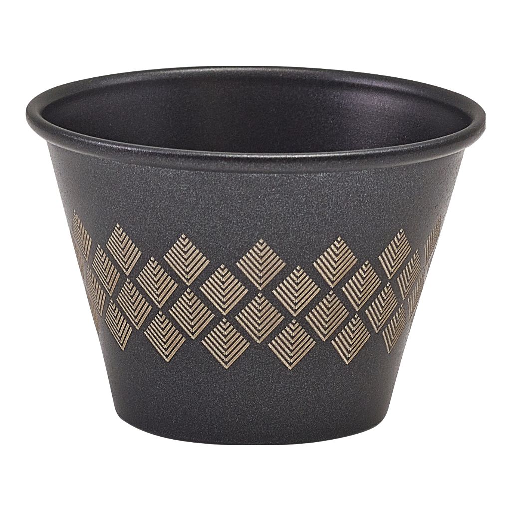 Dipper/tipje 6.0cm 7.1cl RVS metallic zwart diamant Genware