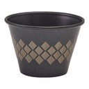 Dipper/tipje 6.0cm 7.1cl RVS metallic zwart diamant Genware