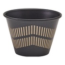 Dipper/tipje 6.0cm 7.1cl RVS metallic zwart lijnen Genware