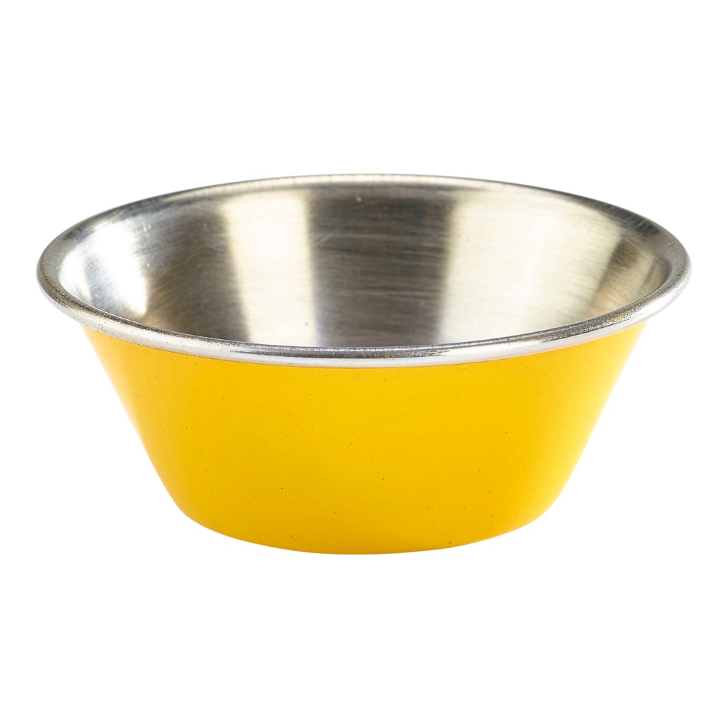 Dipper/tipje 6.1cm 4.3cl RVS geel Genware