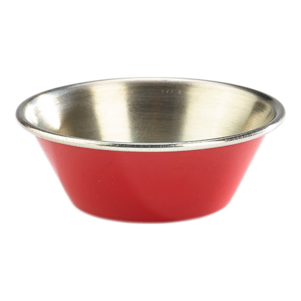 Dipper/tipje 6.1cm 4.3cl RVS rood Genware
