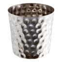 Serveerbeker 8.5x(h)8.5cm RVS gehamerd Genware