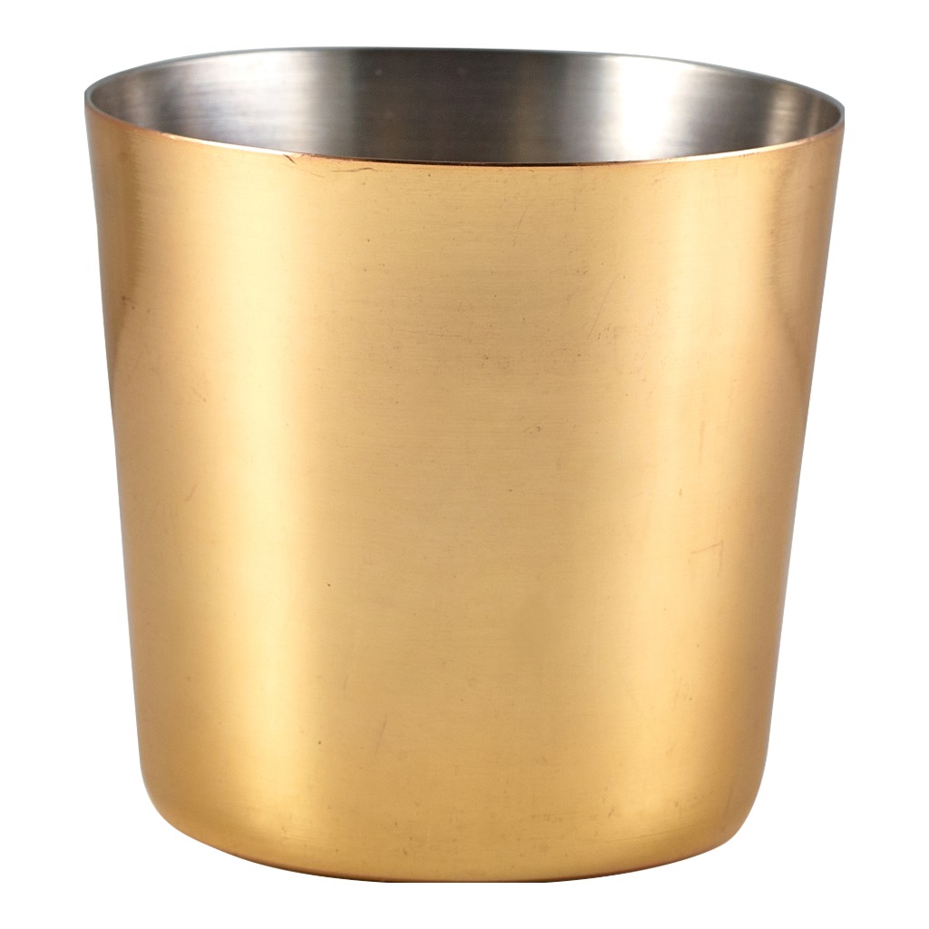 Serveerbeker 8.5x(h)8.5cm RVS goud Genware