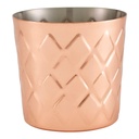 Serveerbeker 8.5x(h)8.5cm RVS koper diamant Genware