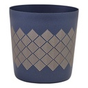 Serveerbeker 8.5x(h)8.5cm RVS metallic blauw diamant Genware