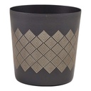 Serveerbeker 8.5x(h)8.5cm RVS metallic zwart diamant Genware
