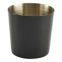 Serveerbeker 8.5x(h)8.5cm RVS zwart Genware