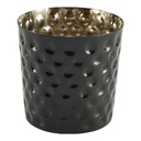 Serveerbeker 8.5x(h)8.5cm RVS zwart gehamerd Genware