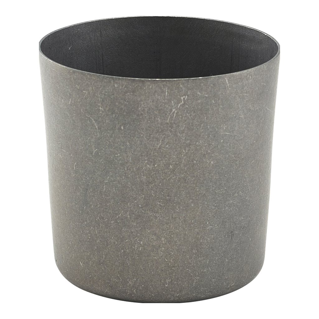 Serveerbeker 8.5x(h)8.5cm steel vintage Genware