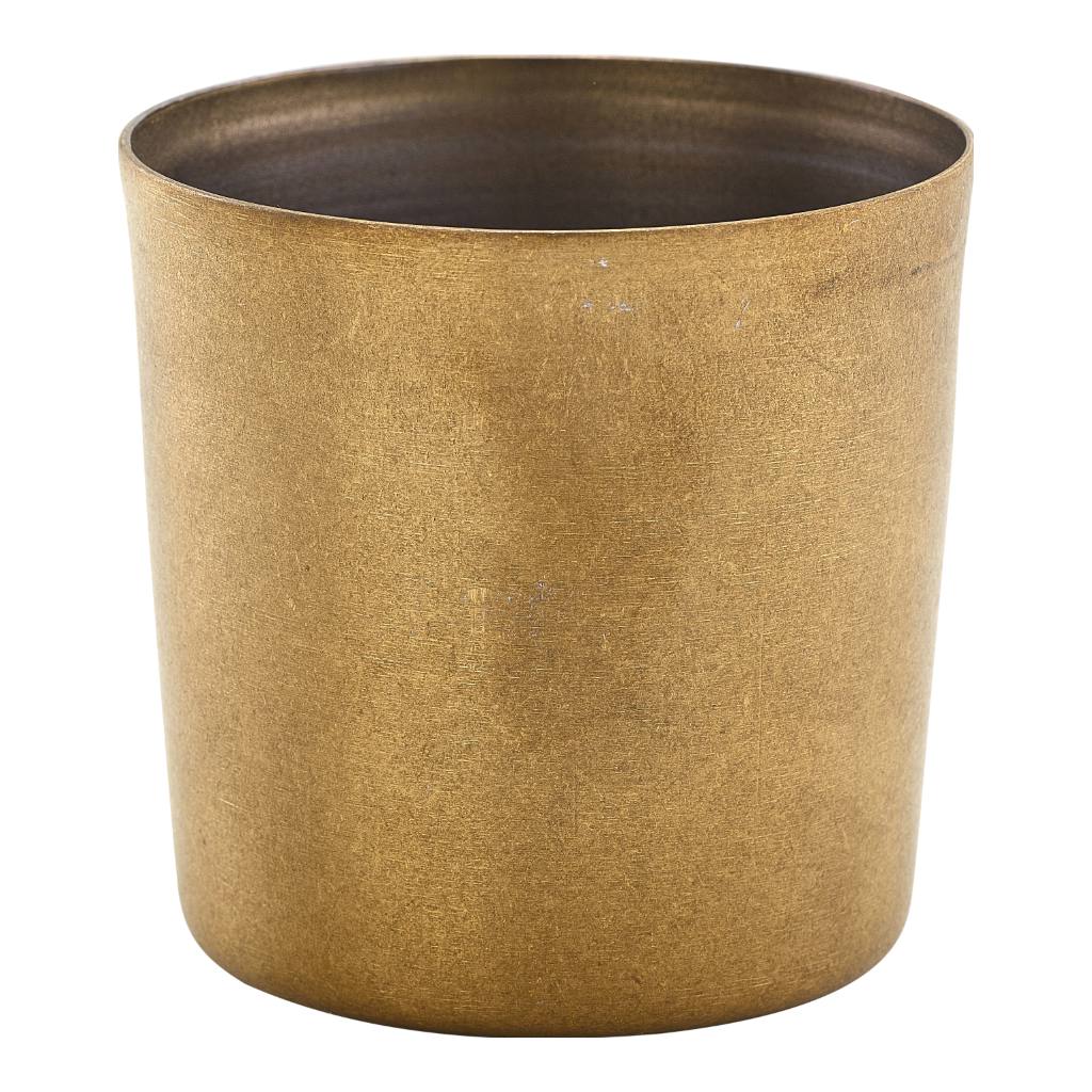 Serveerbeker 8.5x(h)8.5cm steel vintage goud Genware