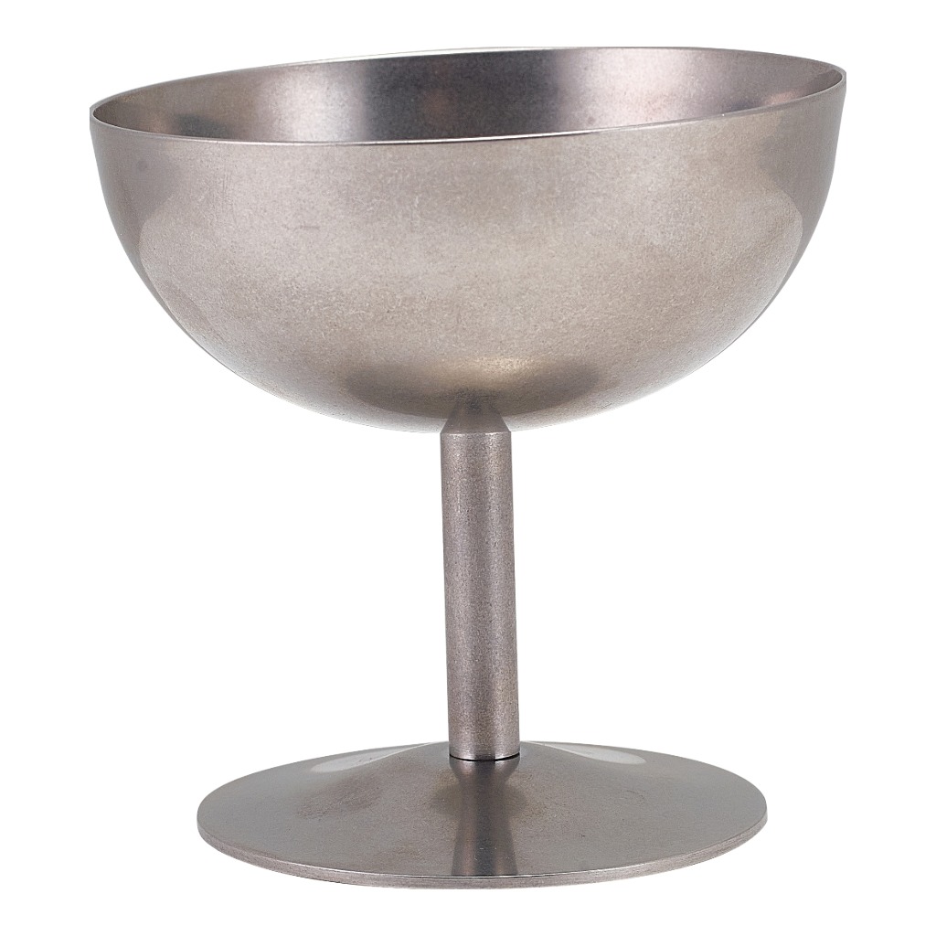 Ijscoupe sundae 10.0x(h)10.0cm steel vintage Genware
