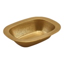 Ovenschaal rechthoek 16.0x12.0cm 24cl steel vintage goud Genware