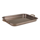 Schaal diep 37.3x27.5cm steel vintage Genware