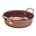 Serveerpan rond 13.5cm steel vintage koper Genware