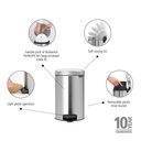 Prullenbak 12.0l NewIcon Brabantia matt steel