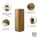 Prullenbak 30.0l NewIcon Brabantia warm brass