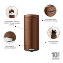 Prullenbak 30.0l NewIcon Brabantia warm bronze