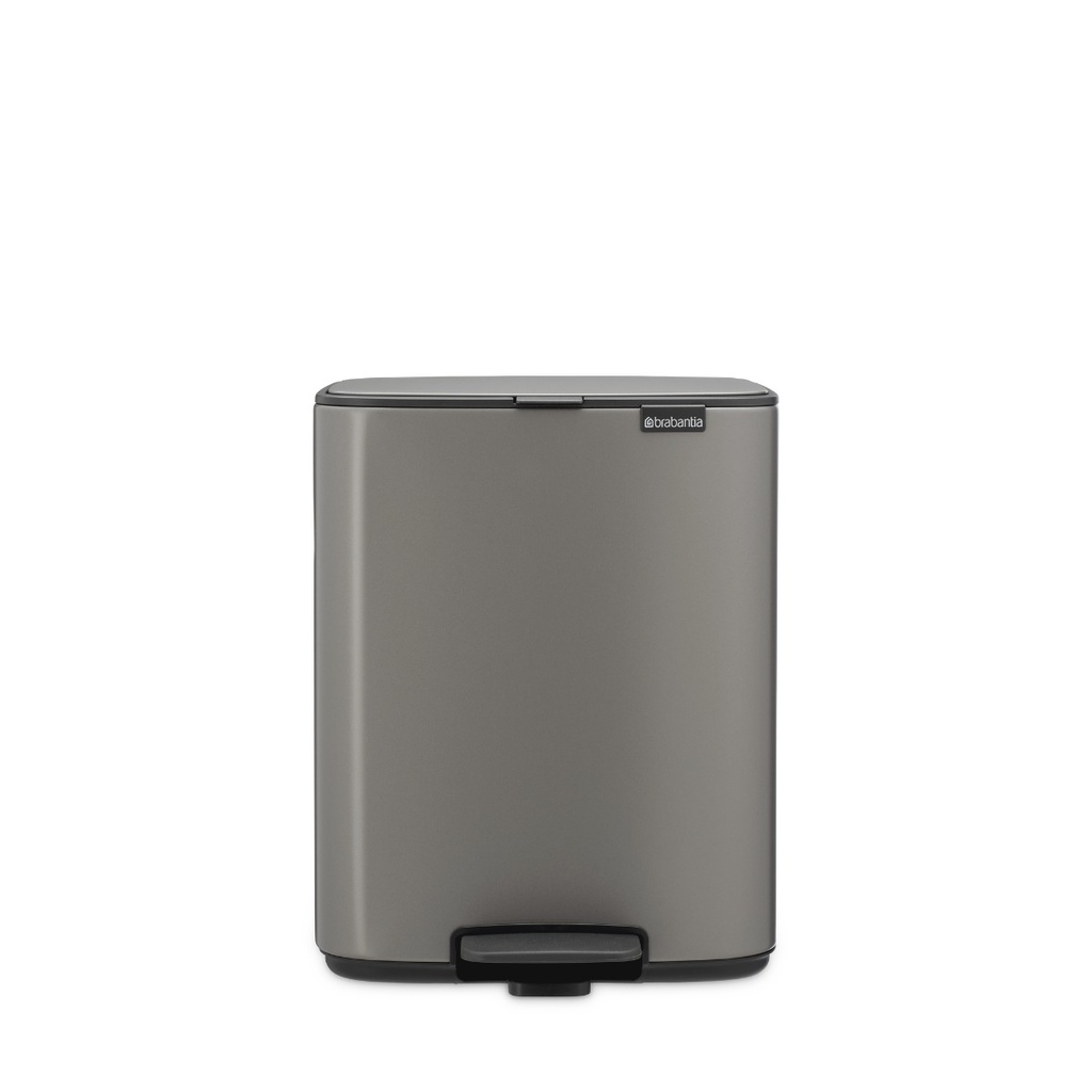 Prullenbak 12.0l Bo pedaal Brabantia platinum