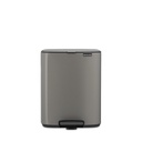 Prullenbak 12.0l Bo pedaal Brabantia platinum