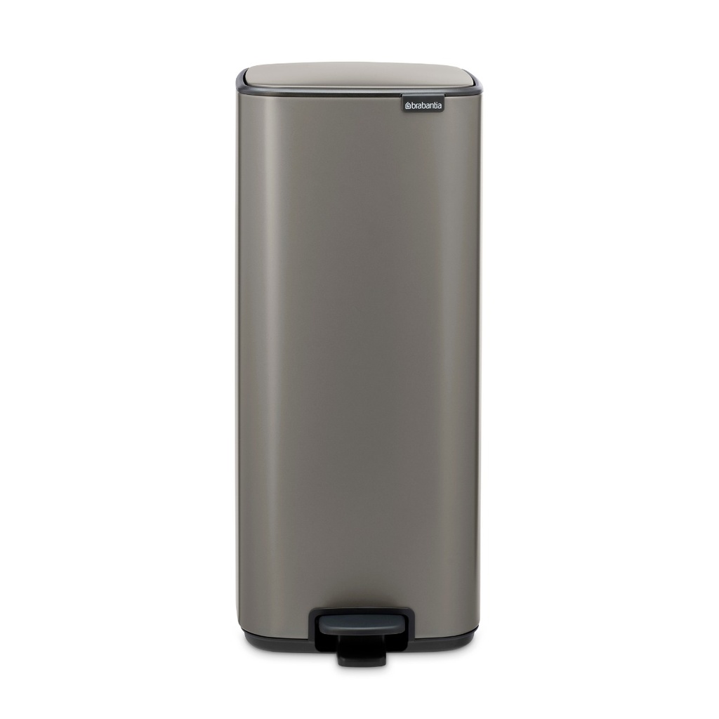 Prullenbak 30.0l Bo pedaal Brabantia platinum