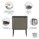 Prullenbak 36.0l Bo touch Brabantia platinum