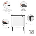 Prullenbak 11/23.0l Bo touch Brabantia white