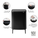 Prullenbak 60.0l Bo touch Hi Brabantia matt black