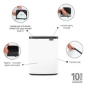 Prullenbak 12.0l Bo Brabantia white