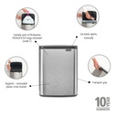 Prullenbak 12.0l Bo Brabantia fpp matt steel