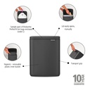 Prullenbak 12.0l Bo Brabantia mineral infinite grey