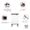 Prullenbak 7.0l Bo op poten Brabantia white