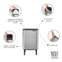 Prullenbak 7.0l Bo op poten Brabantia fpp matt steel